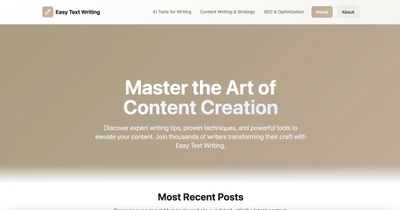 Easy Text Writing - Master the Art of Content Creation