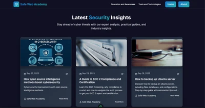 Safe Web Academy - A Blog About Cybersecurity